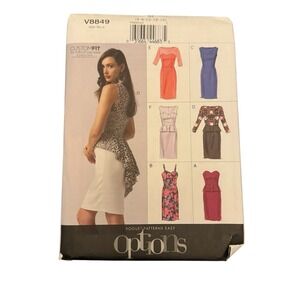 Vogue Sewing Pattern Woman Misses' Petite Dresses Custom Fit V8849 WMS SZ 6-14
